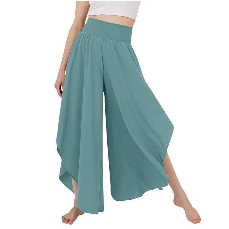 Women’s High-Waisted Flowing Wide-Leg Trousers