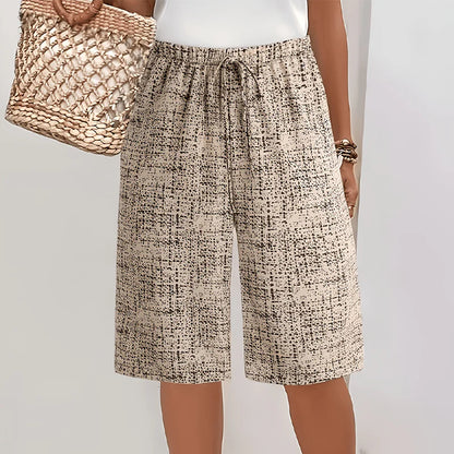 Women’s Printed Wide-Leg Bermuda Shorts