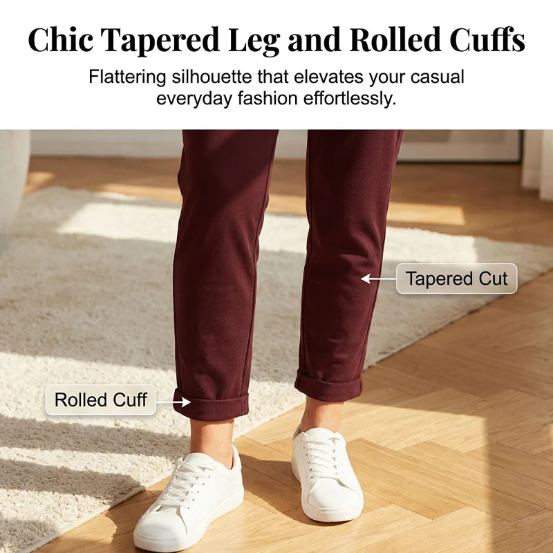 Women's Tapered Drawstring Trousers