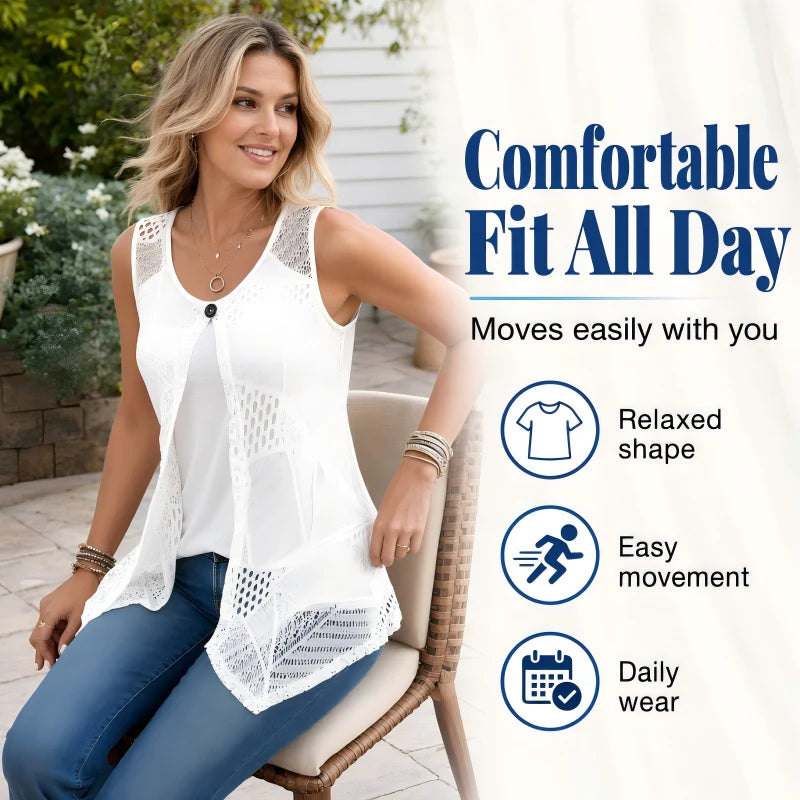 Women’s Layered Lace Sleeveless Top