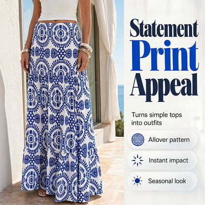Women’s Printed Flowy Maxi Skirt