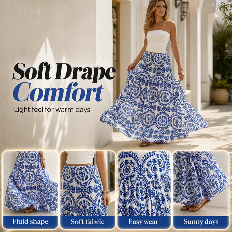 Women’s Printed Flowy Maxi Skirt