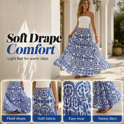 Women’s Printed Flowy Maxi Skirt