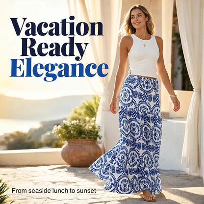 Women’s Printed Flowy Maxi Skirt