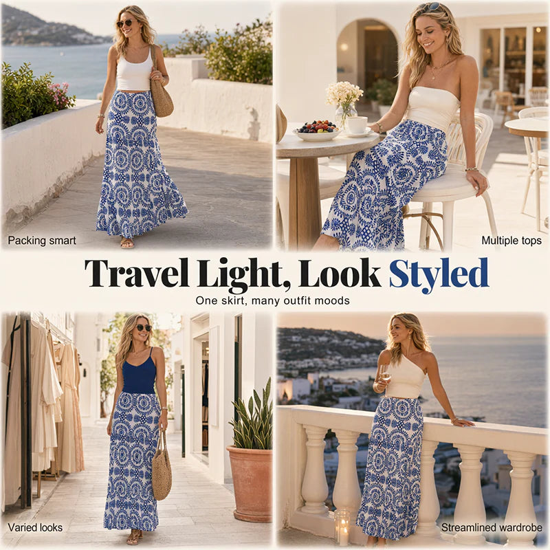 Women’s Printed Flowy Maxi Skirt
