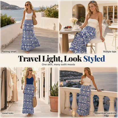Women’s Printed Flowy Maxi Skirt