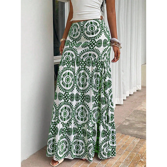 Women’s Printed Flowy Maxi Skirt