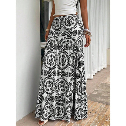 Women’s Printed Flowy Maxi Skirt