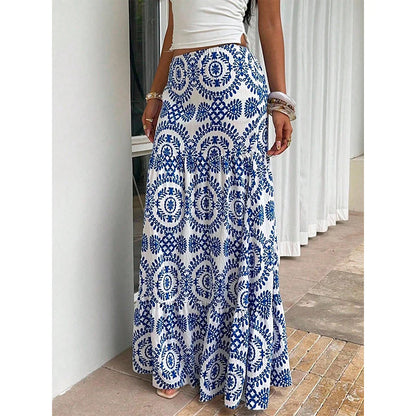 Women’s Printed Flowy Maxi Skirt