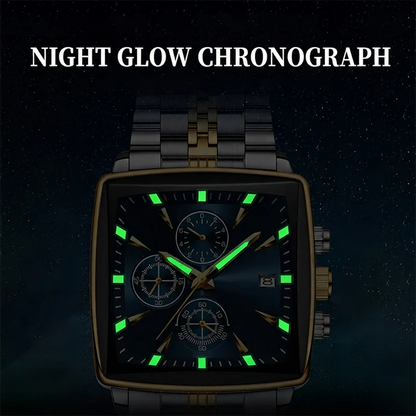 Men’s Two-Tone Square Quartz Watch