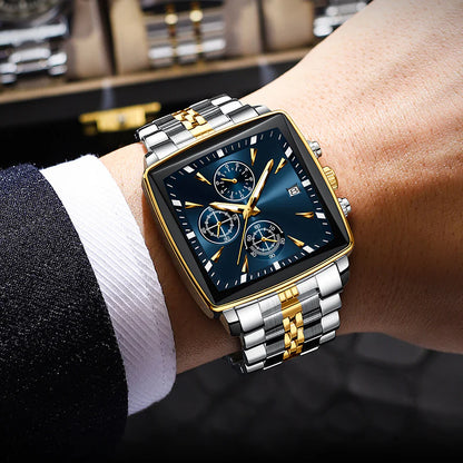 Men’s Two-Tone Square Quartz Watch