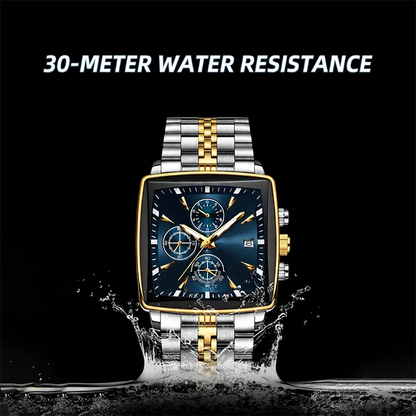 Men’s Two-Tone Square Quartz Watch