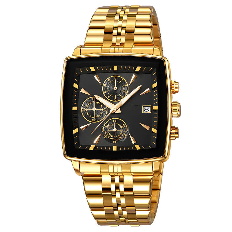 Men’s Two-Tone Square Quartz Watch
