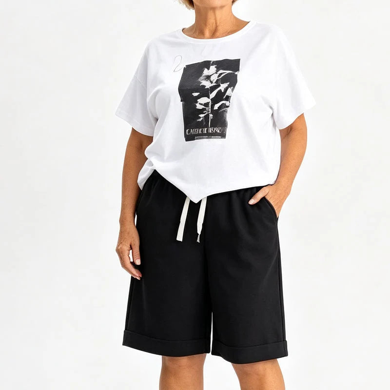 Women’s Graphic T-Shirt & Bermuda Shorts Set