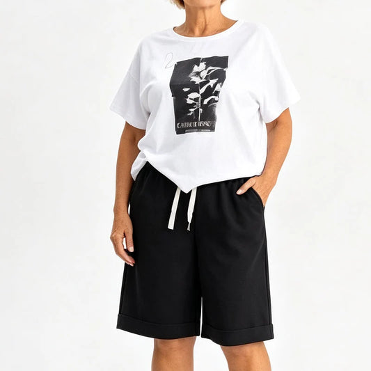 Women’s Graphic T-Shirt & Bermuda Shorts Set