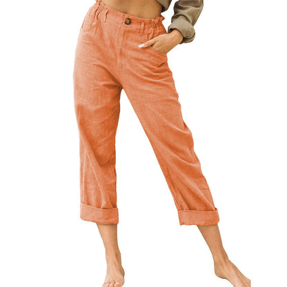 Women’s Relaxed High-Waist Cuffed Trousers