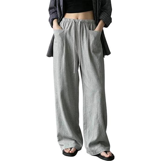 Women’s High-Waist Wide-Leg Drawstring Trousers