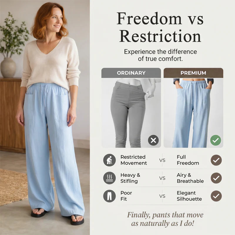 Women’s High-Waist Wide-Leg Drawstring Trousers