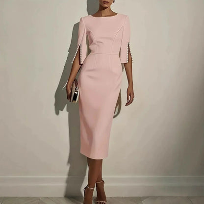 Women’s Beaded Split-Sleeve Pencil Dress