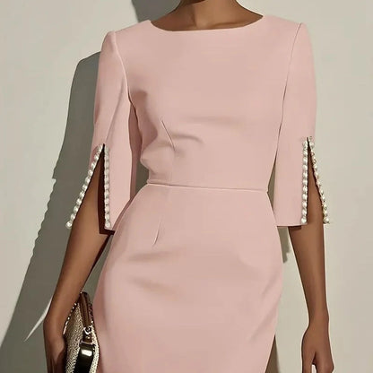 Women’s Beaded Split-Sleeve Pencil Dress