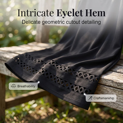 Women’s Sleeveless V-Neck Eyelet Hem Dress