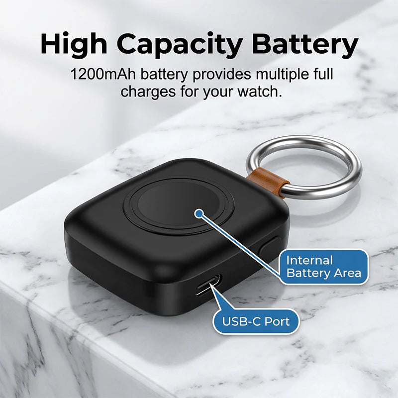 Portable Smartwatch Keychain Charger