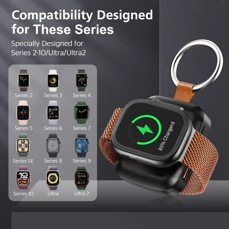 Portable Smartwatch Keychain Charger