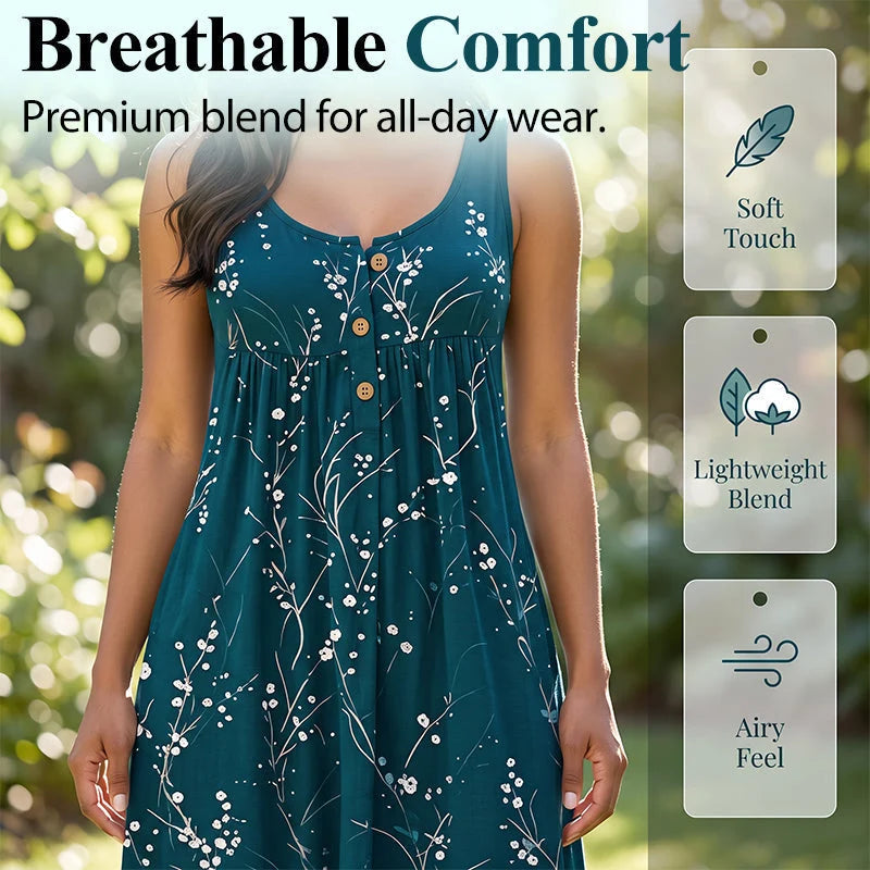 Women’s Floral Sleeveless Maxi Dress