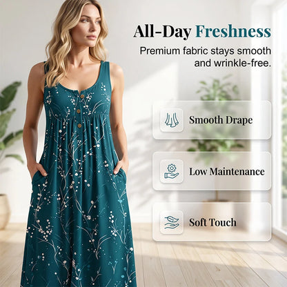 Women’s Floral Sleeveless Maxi Dress