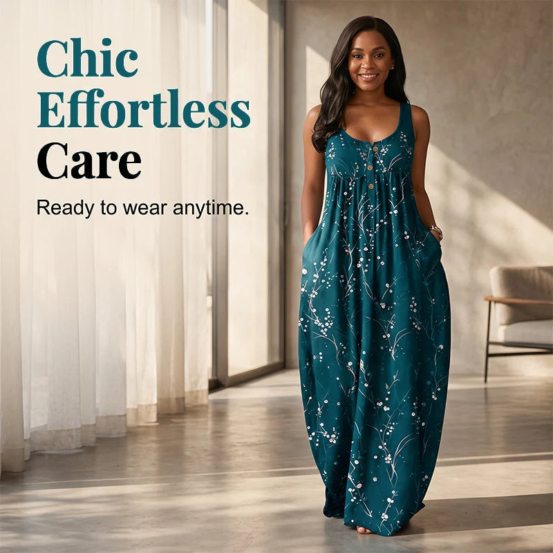 Women’s Floral Sleeveless Maxi Dress
