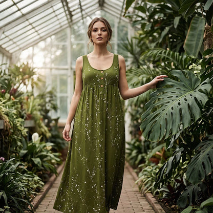 Women’s Floral Sleeveless Maxi Dress