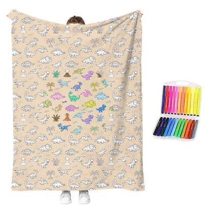 Children’s Washable Colouring Blanket Kit