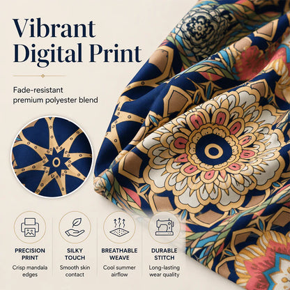 Women’s Bohemian Print Batwing Blouse