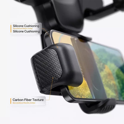 Adjustable Rear-View Mirror Phone Holder