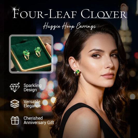 Clover Huggie Hoop Earrings