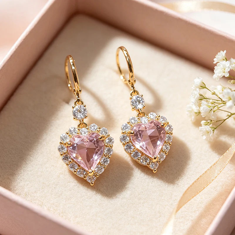 Women's Heart Drop Earrings