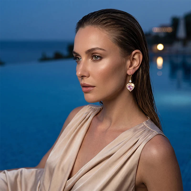 Women's Heart Drop Earrings