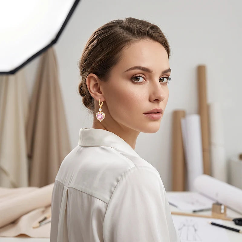 Women's Heart Drop Earrings