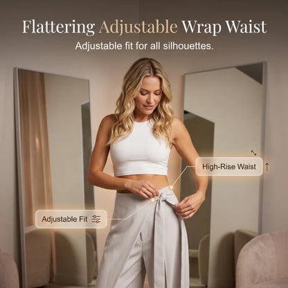 Women’s Wrap Front Wide Leg Trousers