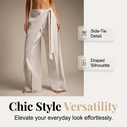 Women’s Wrap Front Wide Leg Trousers