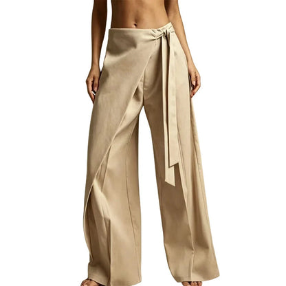 Women’s Wrap Front Wide Leg Trousers