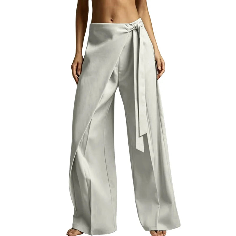 Women’s Wrap Front Wide Leg Trousers