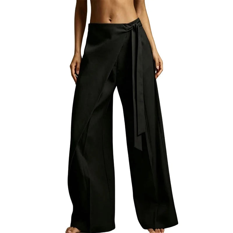 Women’s Wrap Front Wide Leg Trousers