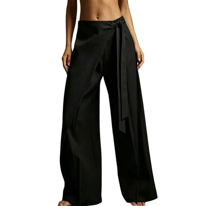 Women’s Wrap Front Wide Leg Trousers