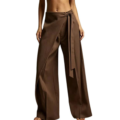 Women’s Wrap Front Wide Leg Trousers