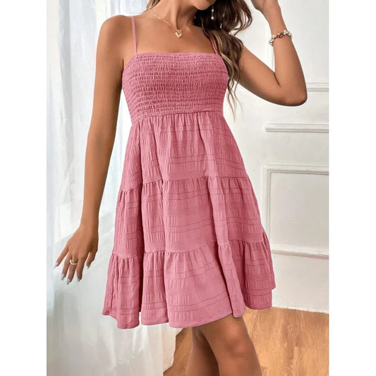 Women’s Smocked Tiered Mini Dress