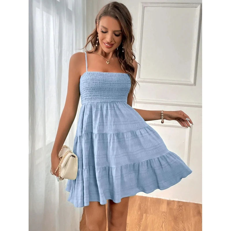 Women’s Smocked Tiered Mini Dress