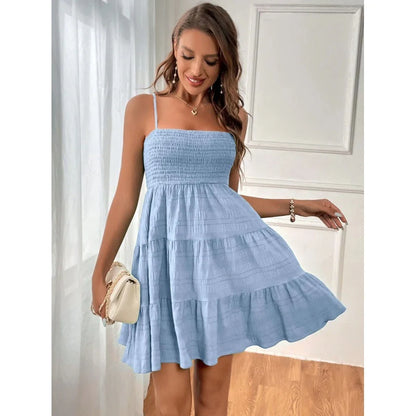 Women’s Smocked Tiered Mini Dress