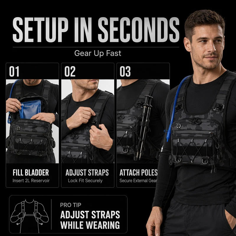 Men’s Hydration-Ready Cycling Vest Pack