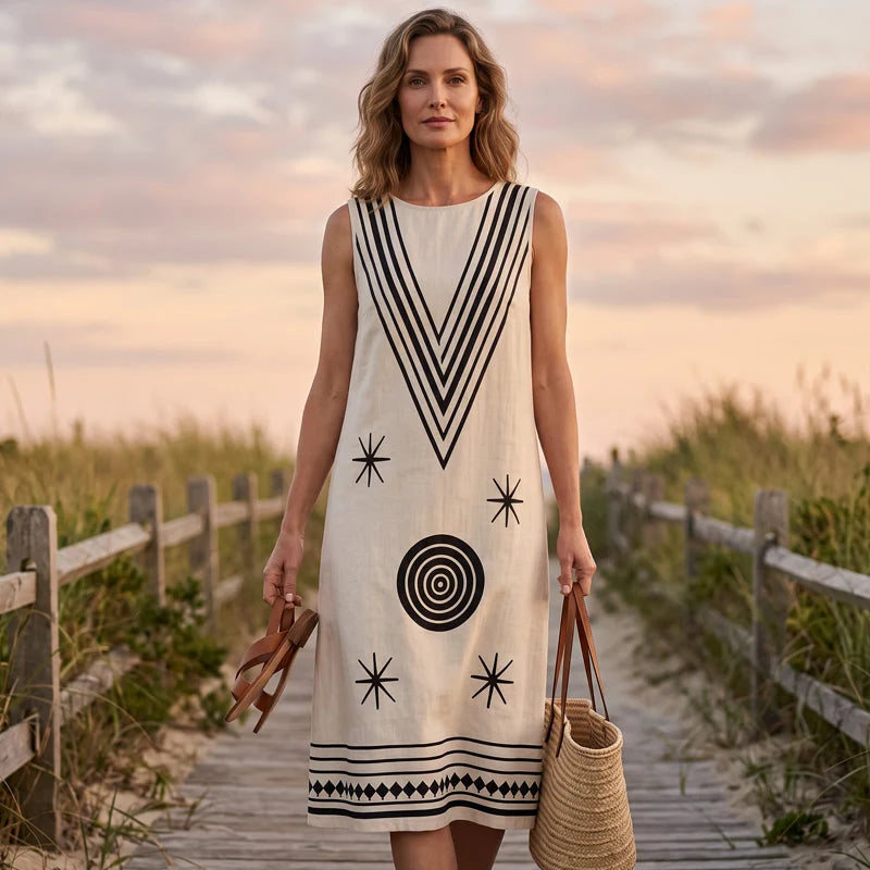 Women’s Sleeveless Printed Maxi Dress